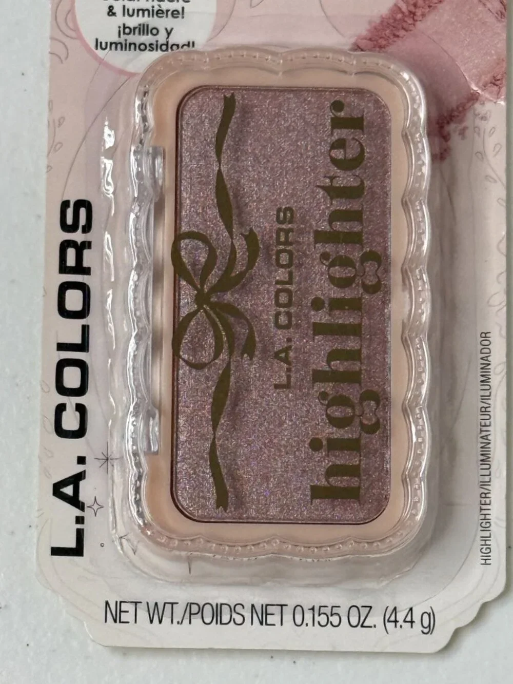 L.A. Colors Shimmer Highlighter Whimsy C37651 Pressed Powder Glow New